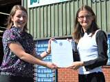 Hannah Nolan from Suprafilt is presented with her certificate