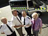 Divisional Commander Terry Sweeney, RBH Managing Director Paul Neate, Special Constable Inspector Dave Jones, RBH Vice-Chair Derek Brown