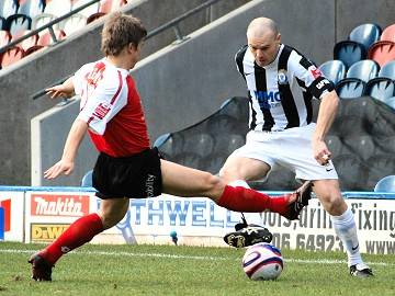 Record equaller: Gary Jones made his 345th appearance for Rochdale