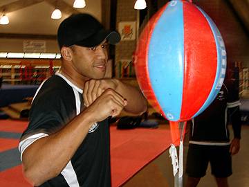 New Zealand Rugby League player training