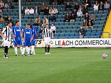 Adam Le Fondre steps to take the penalty that gives Dale the lead