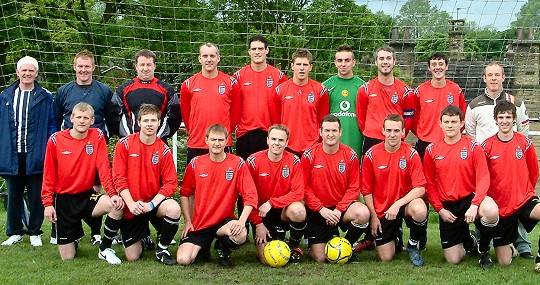 Winners of the British Millerain Challenge Cup, Wardle, before the match