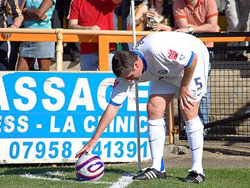 John Doolan prepares to take a Dale corner