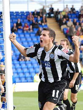 Adam Rundle celebrates his goal