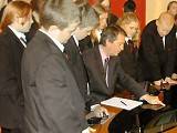 Children in the North West Today Studio with Gordon Burns (centre)