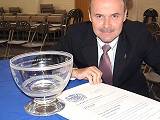 Tony Daniels with Queen's Award for Enterprise