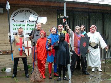 The cast of the Pace Egg play from the Curtain Theatre