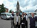 Councillor Allen Brett with Flexible Transport Group staff