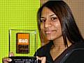 Saima Asarah with her B & Q Great Service Award