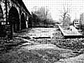 The area of land between the railway arches and the River Roch in Littleborough