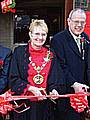 The Mayor of Rochdale, Councillor Jean Hornby performing the ribbon cutting ceremony 