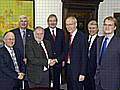 Back row – Councillor Ian Duckworth, Conservative Leader on Rochdale Council; Councillor Alan Taylor, Liberal-Democrat Leader on Rochdale Council; James Measures, Mouchel Parkman Managing Director; Charles Mindenhall, Chief Executive Officer of Agilisys F