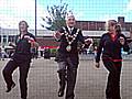 Rochdale Mayor Councillor Peter Evans takes part in 'mayorobics'