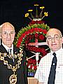 Rochdale Mayor Councillor Peter Evans with Salvation Army Captain Paul Wilson