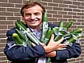 Chris Davies with Cucumbers