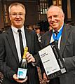 Gary Hough, Operations Manager at Zen Internet, with Greater Manchester Chamber President Peter Heginbotham OBE