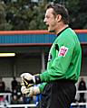 Tony Roberts celebrates Dagenham's opening goal.