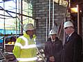 Paul Rowen with Major Edmund Gartside, Director of the museum and President of the Rochdale Branch of the Fusiliers with Gary Wilson, the site Manager.