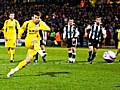 Adam Le Fondre pulls Dale level from the penalty spot at Vale Park last season but Dale lost the game to a last minute goal.