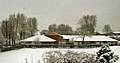 St Patrick's Primary School in Foxholes is open despite the wintery scene outside.