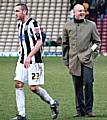 Rory McArdle with Rochdale manager Keith Hill