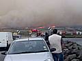 The Moorland fire seen from close to the White House, Blackstone Edge