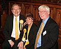 Smallbridge & Firgrove winner Councillor Jean Ashworth with Council Leader Alan Taylor and MP Paul Rowen