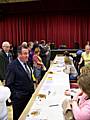 Lib Dem councillor Peter Rush looks on as the North Heywood count begins to favour the Lib Dems