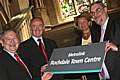 From left: Rochdale Council Leader, Councillor Alan Taylor, AGMA vice-chairman Sir Richard Leese, Transport Minister Rosie Winterton and AGMA chairman Lord Peter Smith 