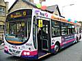 Bus travelling into Rochdale