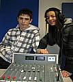 Participants David and Charlotte preparing for their radio show on Fusion FM