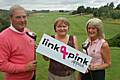 Golf captains John Bodgers and Maureen Nicholls, wearing a hint of pink, are pictured with Jan Bolton (centre), Pennine Acute Trust’s fundraising manager.