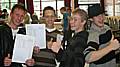 Siddal Moor pupils Michael Kozla, Jonathan Dermoldy, Daniel Forster and Robert Leyden are pleased with their results.