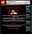 Screenshot of the Rochdale Labour Party website with the photo of David Miliband