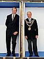 Patrick Jackson, director at Vindon Scientific, with Rochdale Mayor Councillor Robin Parker.