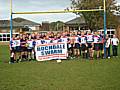 The Swarm team and the Celtic Barbarians line-up after their end of season encounter in Wales.