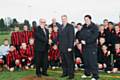 Andrew Nightingale, Head of PE, Jim Dobbin, MP, Colin Mason, Headteacher, Tracy Hatton, Director of Sport Specialism