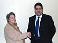 Linda Butler, Chairman of Rochdale Conservative Association, congratulates Mudasir Dean on his selection as Conservative Pariamentary Candidate for Rochdale.