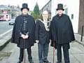 Rochdale's Mayor, Councillor Keith Swift, with police representatives at the Milnrow engagement day. 