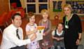 Golden grin award being presented to Littleborough Children’s Centre

 