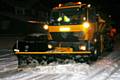 Rochdale Borough Council Snow Plough/Gritter at work on the Borough's roads.