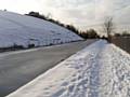 The frozen, snow covered Rochdale Canal