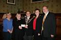 The Mayor, Councillor Keith Swift, presents a cheque to members of the NSPCC Littleborough branch.