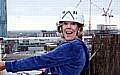 Corrie’s Sue Nicholls, better known as Audrey Roberts, trains for the abseil event 