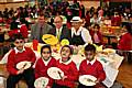 Clean plates all round: Headteacher Kevan Crowther, Councillor Keith Swift, lunch time supervisor Amanda Connellan and youngsters from Heybrook primary school are ready for more.