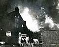 Clifford Ashton's photograph of a blaze at Woolworths Warehouse, Castleton in May 1971 that caused millions of pounds worth of damage.