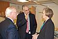 David Cade, Medical Director of Care UK, with Trevor Purt, CEO of Heywood, Middleton and Rochdale Primary Care Trust, welcoming a patient to the new Greater Manchester CATS units.