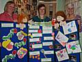 Sandbrook Children's Centre's winning Hungry Caterpillar design with Kathleen Gordon, Gill Batterby and Adele Ashton, who attended the presentation evening.