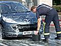 Luxury: Sit back and relax while a firefighter cleans your car for you today (Saturday)