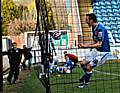 Buckley celebrates his goal.